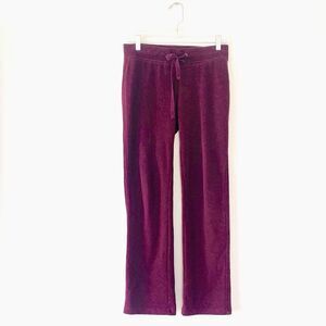 UGG Burgundy Maroon Cotton drawstring Lounge Pants sz S Straight Leg Comfy